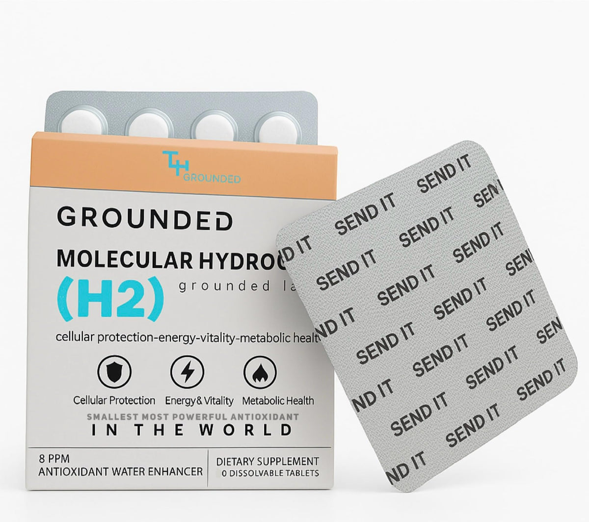 Tactilian H2 tablets packaging for convenient hydration and antioxidant support