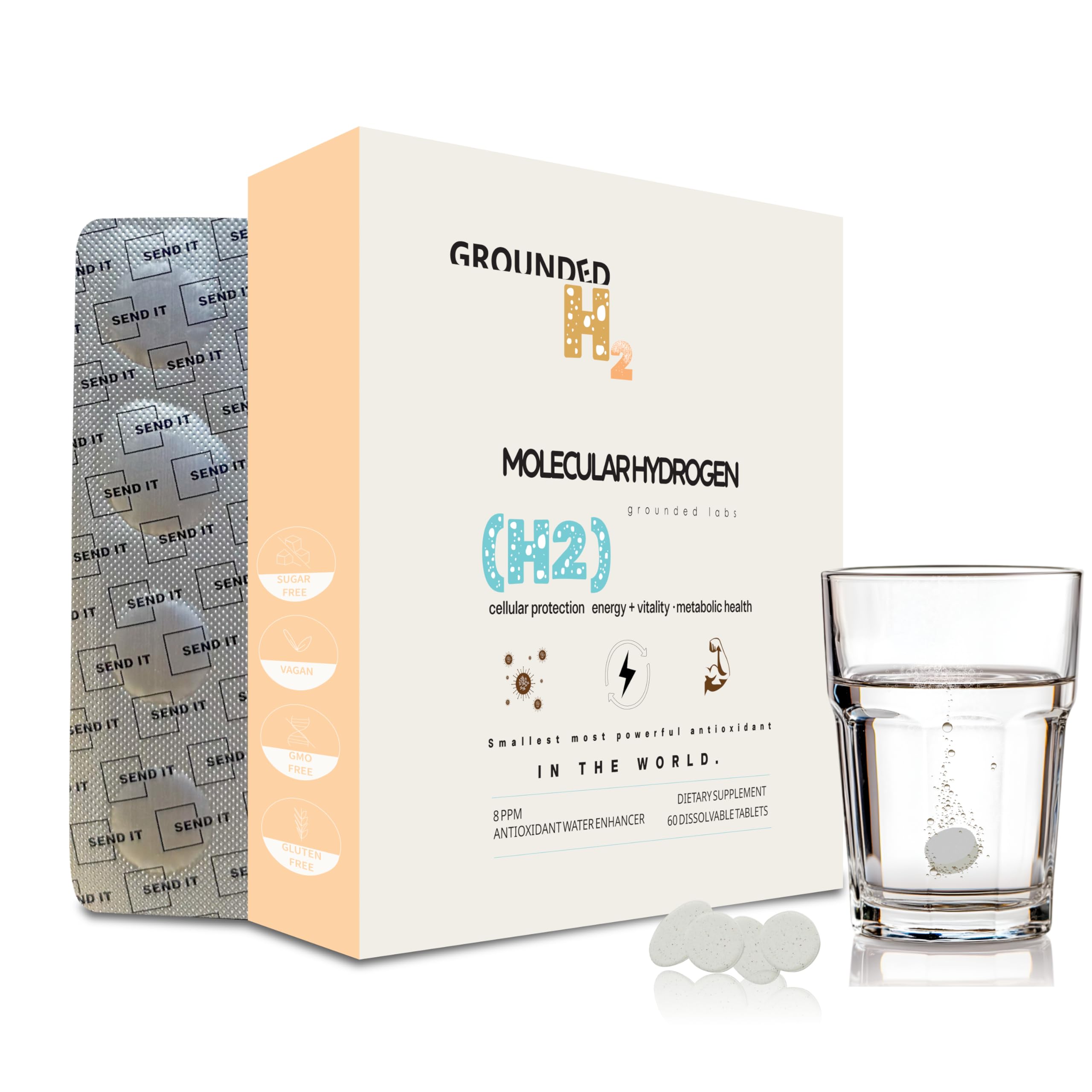 Pouring Tactilian H2 water with bubbly appearance
