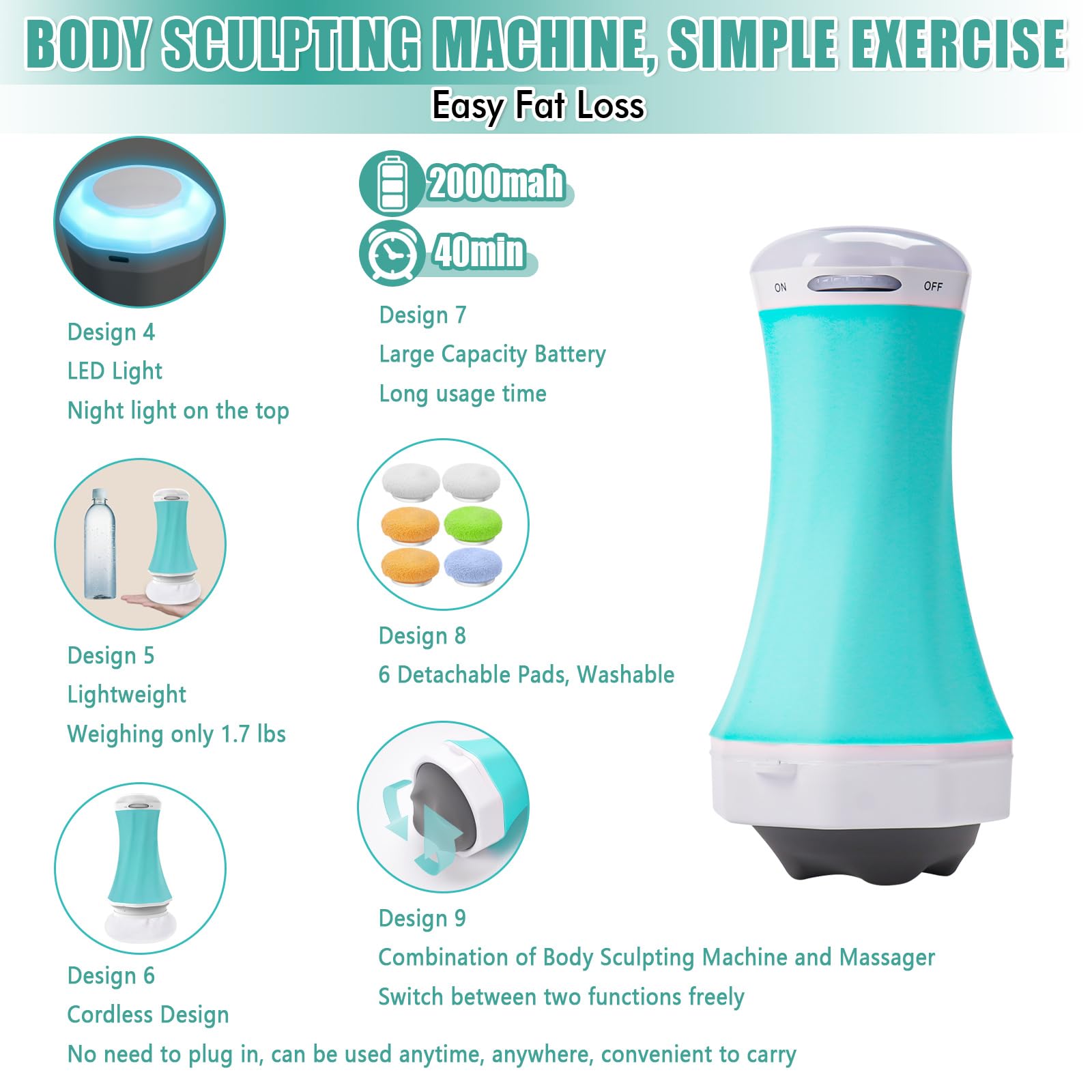 Taefoqun cellulite massager used on arms and back to improve circulation