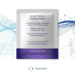 TAHIRO Sleep Well ingredients panel image with kava and valerian highlights