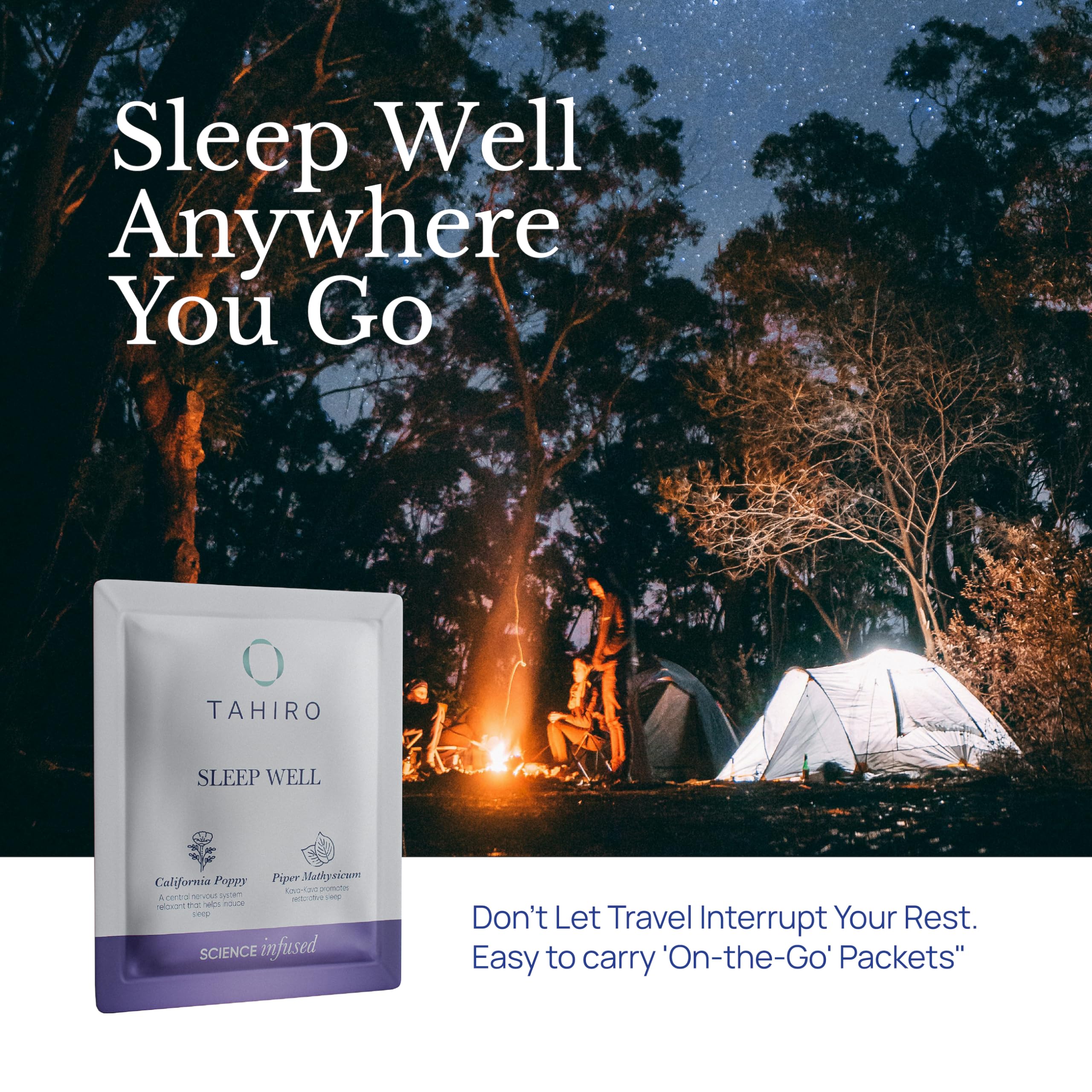 TAHIRO Sleep Well nighttime routine shot suggesting a wind-down ritual