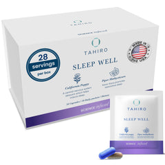 TAHIRO Sleep Well packets close-up for easy nightly use and consistent rest support