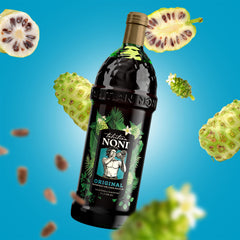 Two Tahitian Noni bottles in case for convenient use