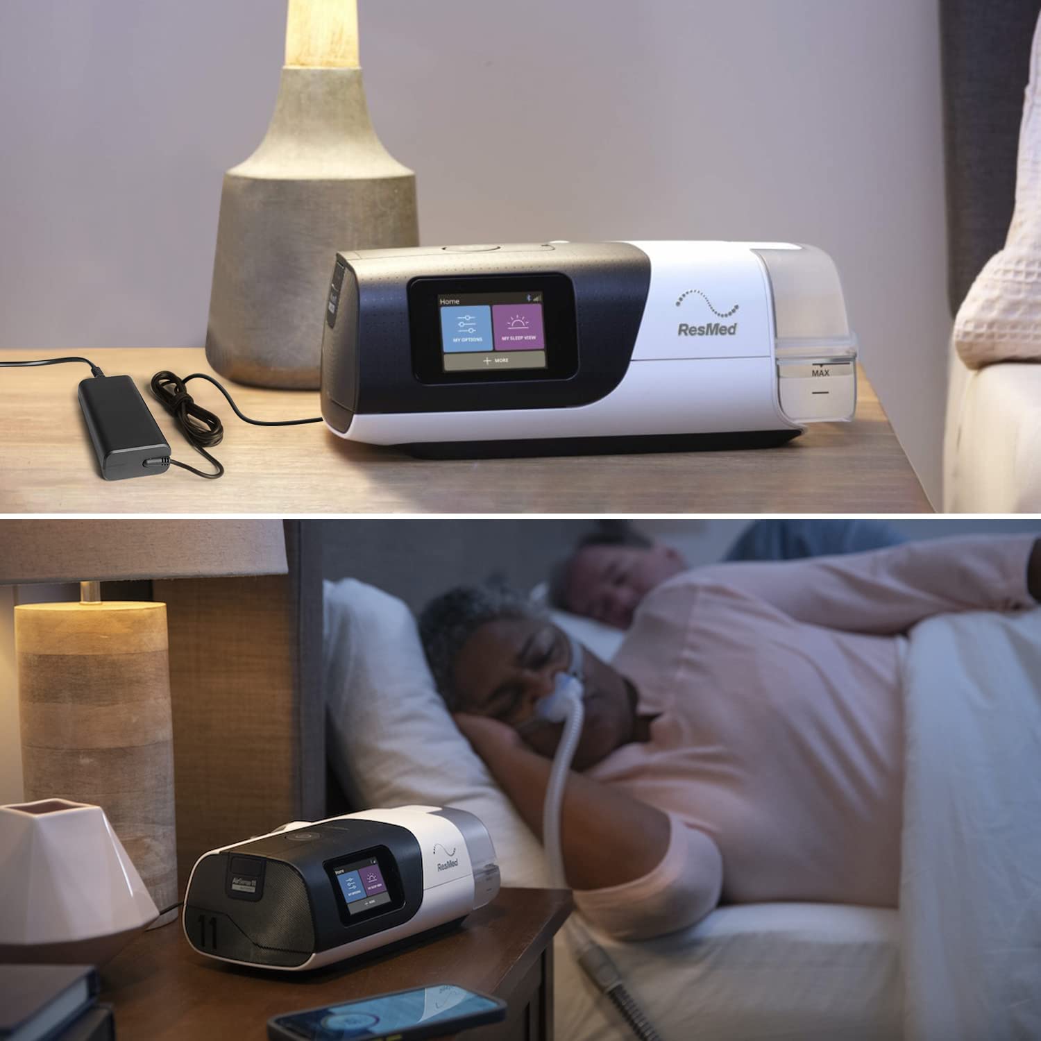 TAIFU AirSense 11 AutoSet adapter, compact bedside or travel companion