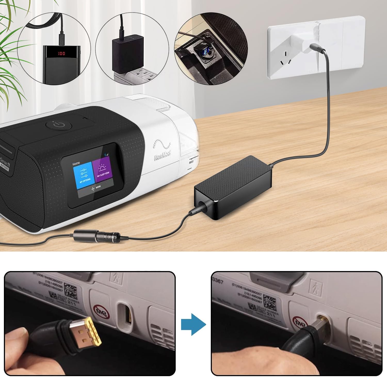 TAIFU packaging includes power cord and USB-C cable for quick setup