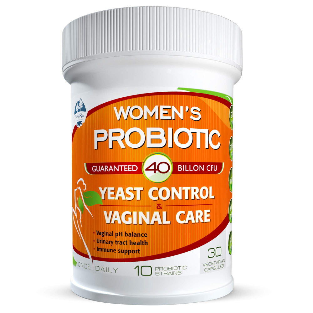 TAIGASEA Probiotics for Women bottle showing daily-use wellness for vaginal balance.
