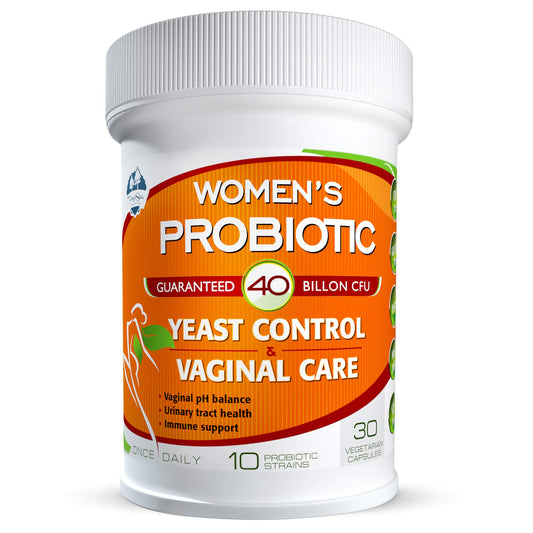 TAIGASEA Probiotics for Women bottle showing daily-use wellness for vaginal balance.