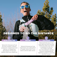Tailwind Endurance Fuel grape serving glass with ice for refreshing energy