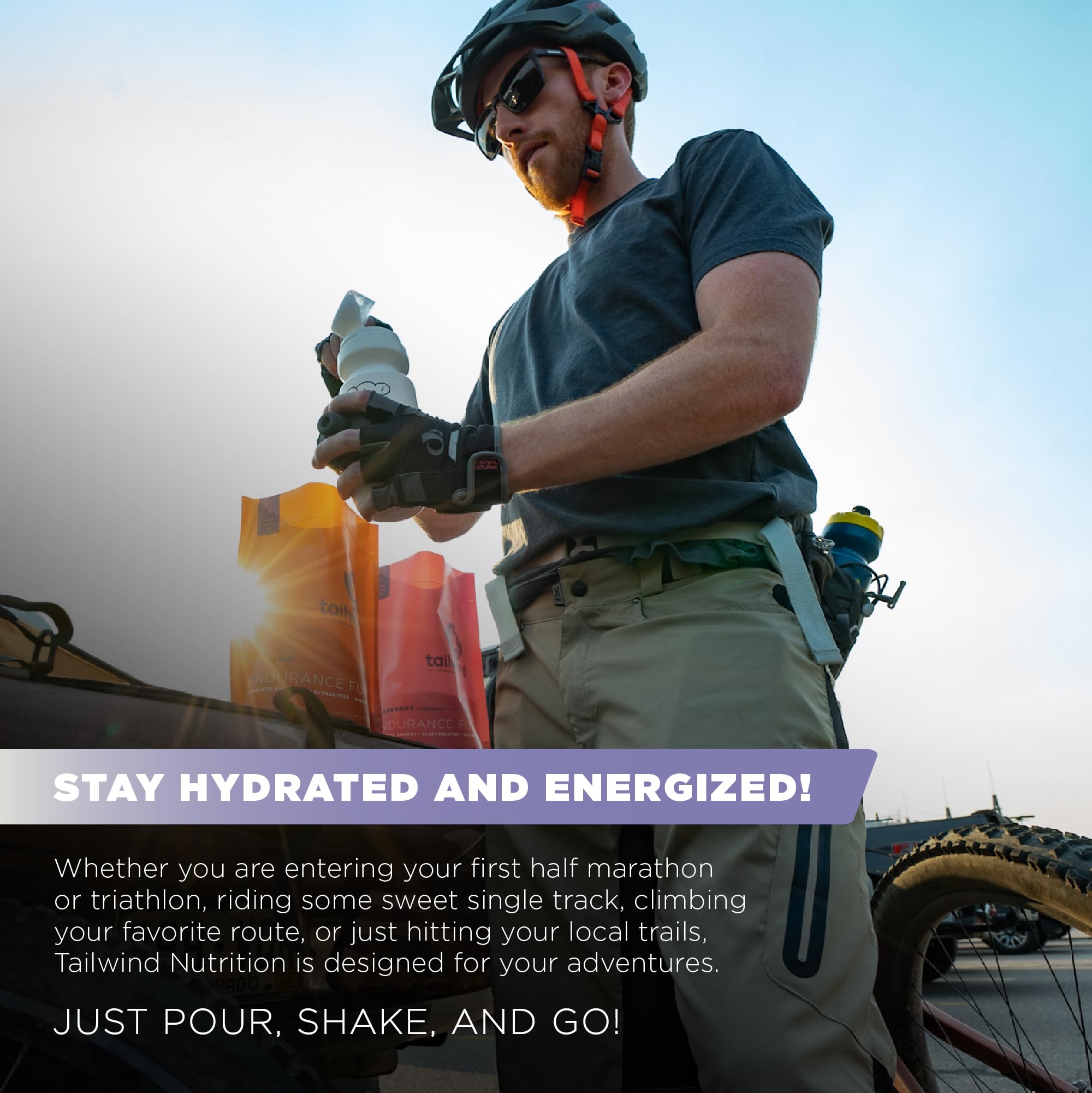 Tailwind Endurance Fuel 30-serving tub label indicates long-lasting endurance support.