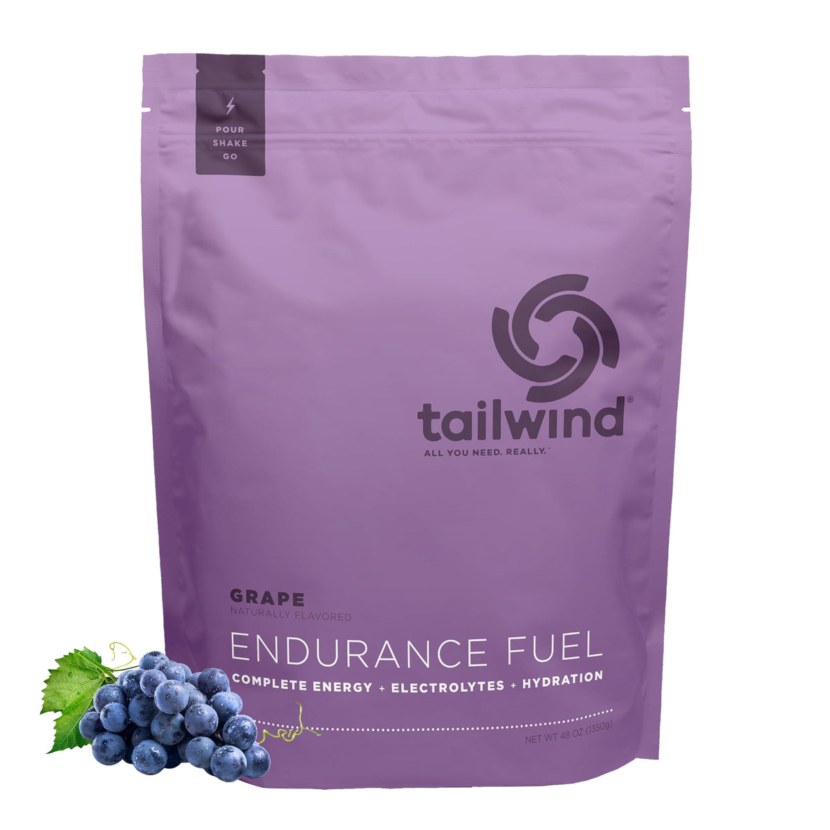 Tailwind Nutrition Endurance Fuel grape powder blends smoothly for steady energy