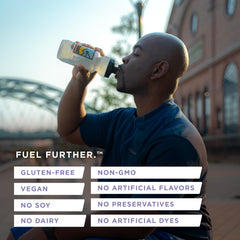 Tailwind Endurance Fuel packaging highlights vegan and gluten-free features for athletes.