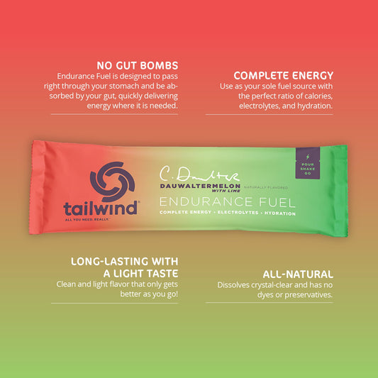 Pouring Tailwind Endurance Fuel into a bottle for steady energy