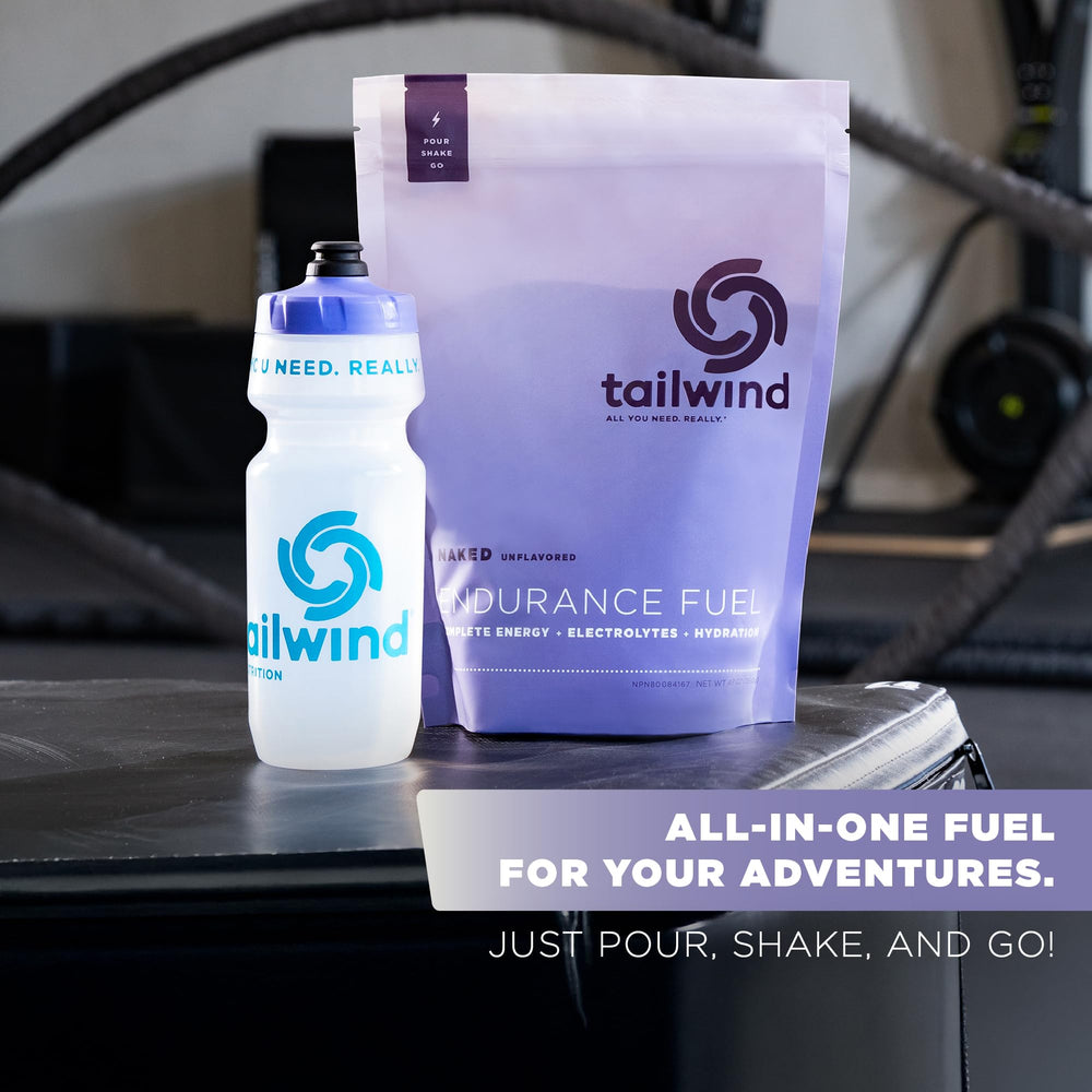 Tailwind Endurance Fuel scoop in tub ready for prep before cycling.