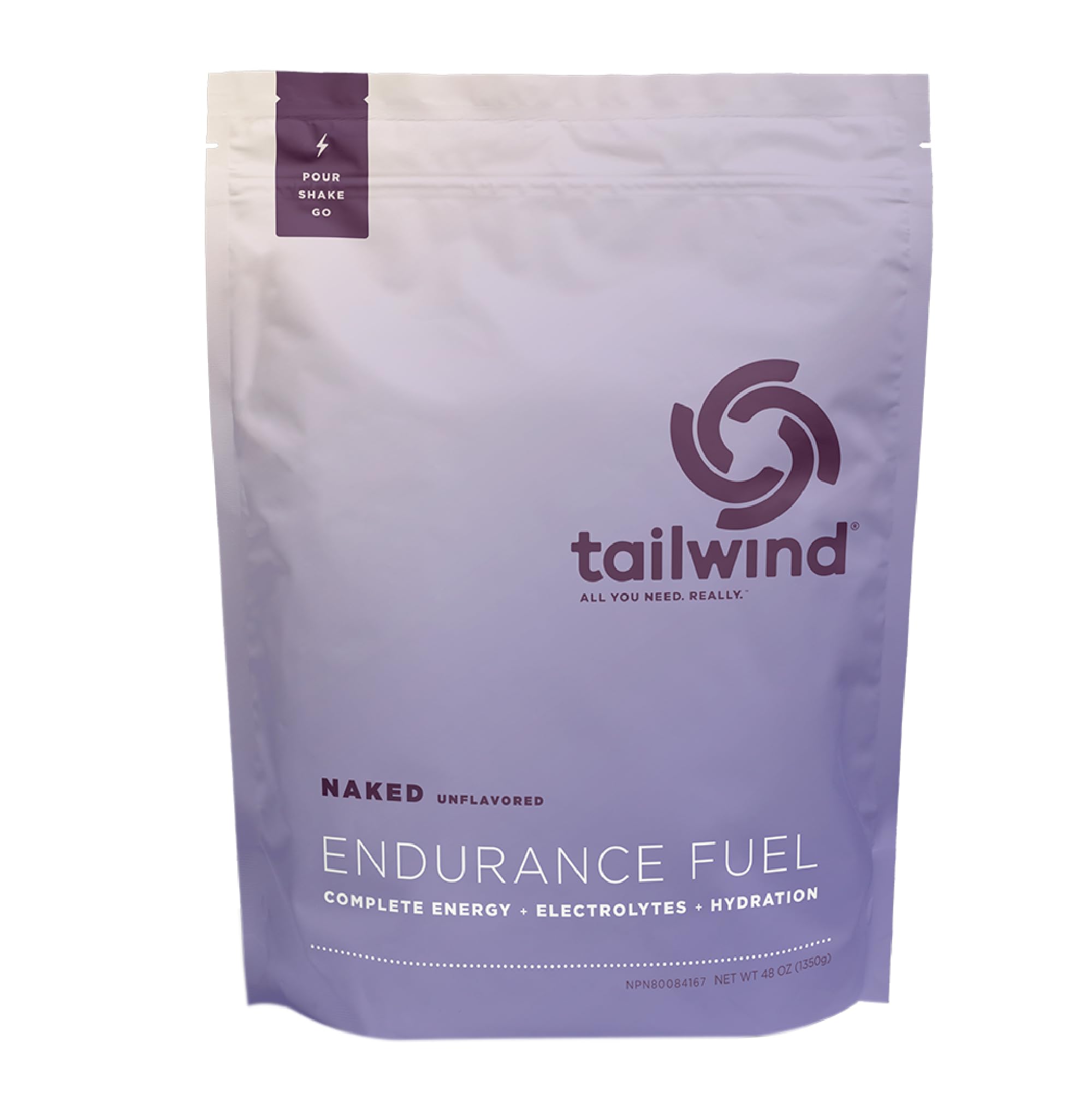 Tailwind Nutrition Endurance Fuel tub closeup with gluten-free formula for on-the-go hydration.