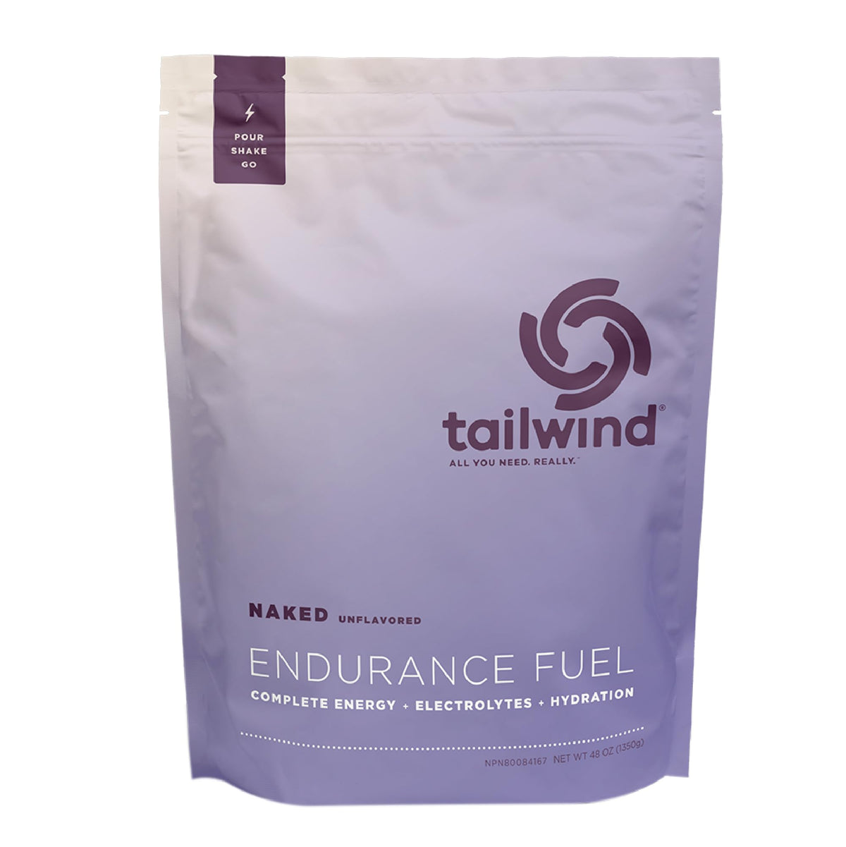 Tailwind Nutrition Endurance Fuel tub closeup with gluten-free formula for on-the-go hydration.