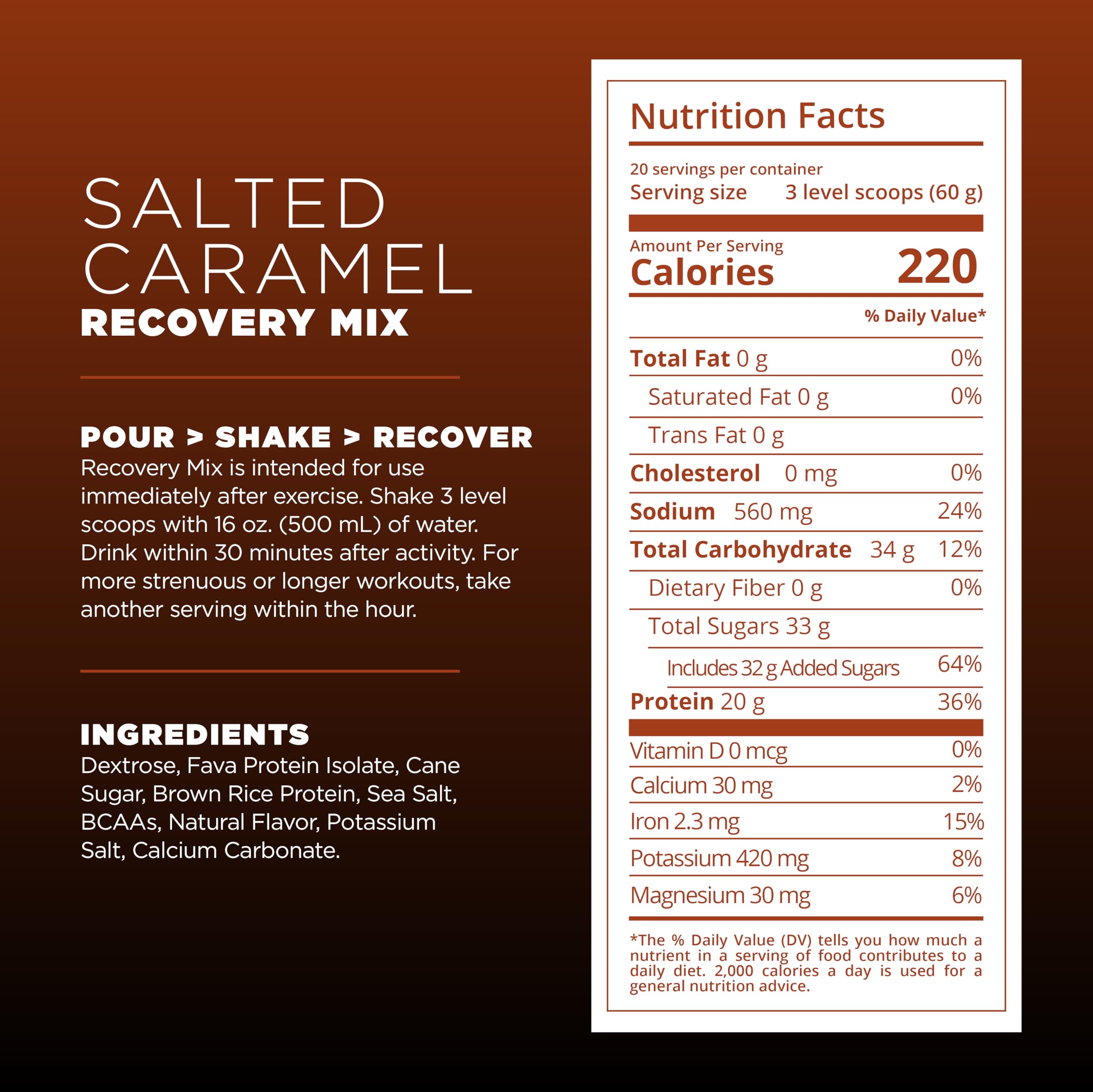 Tailwind Nutrition Recovery Mix vanilla flavor powder in shaker