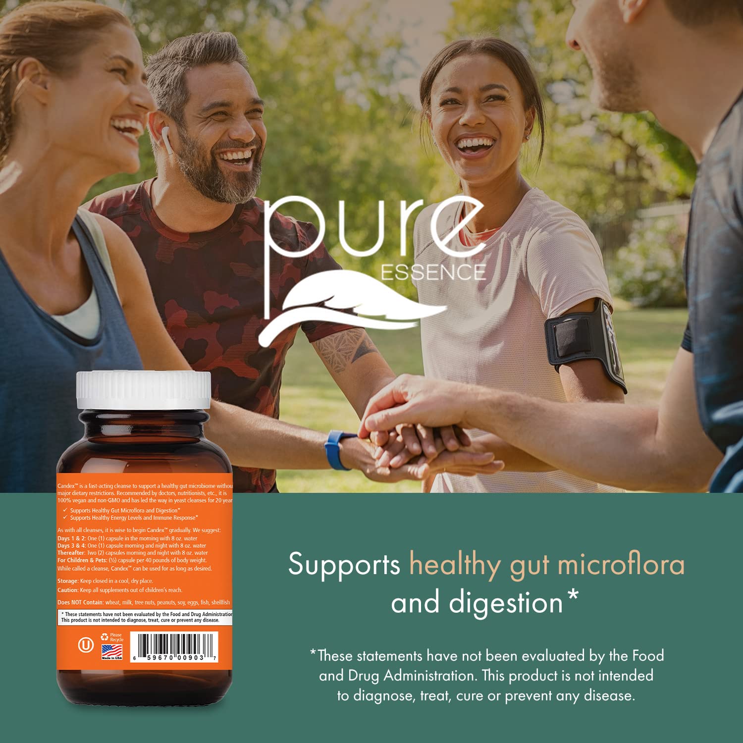Person taking Pure Essence Candex between meals as part of a routine