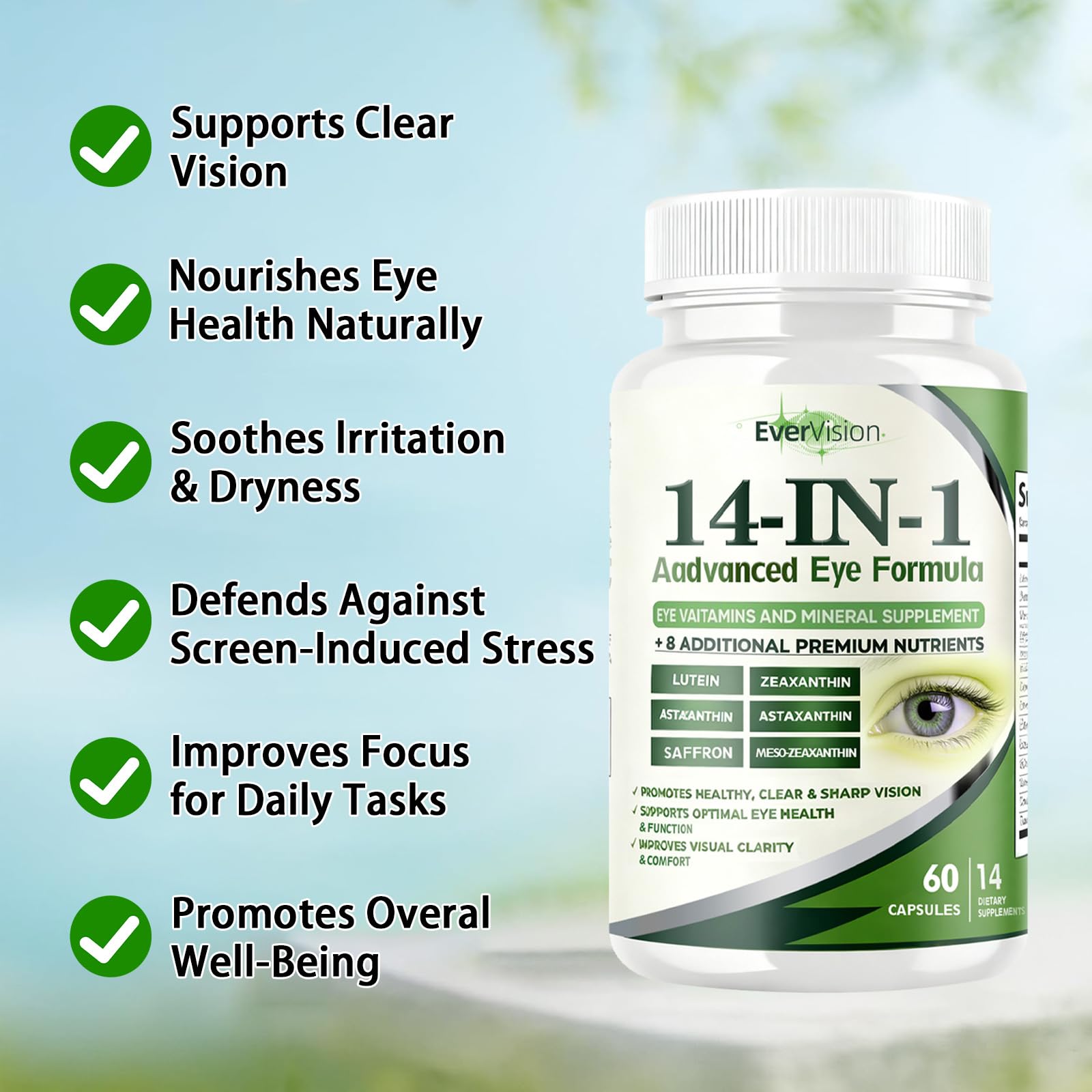 TakTuqa Evervision 14-in-1 label-detail emphasizes clean, non-GMO ingredients.