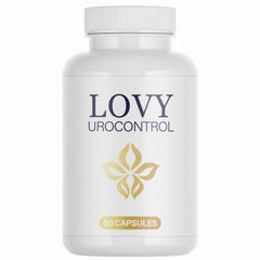 Lovy bladder control capsules bottle front view for daily urinary support