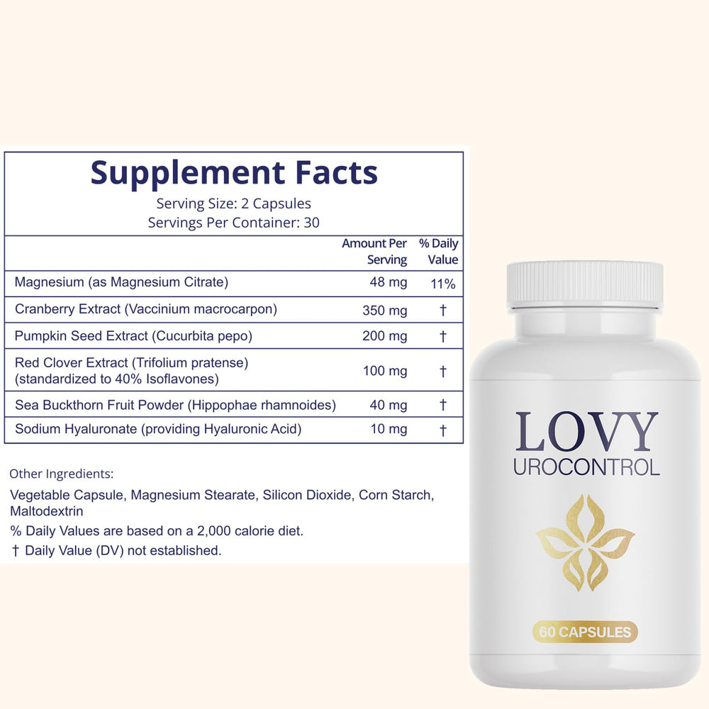 Lovy capsules beside water glass ideal for on-the-go days