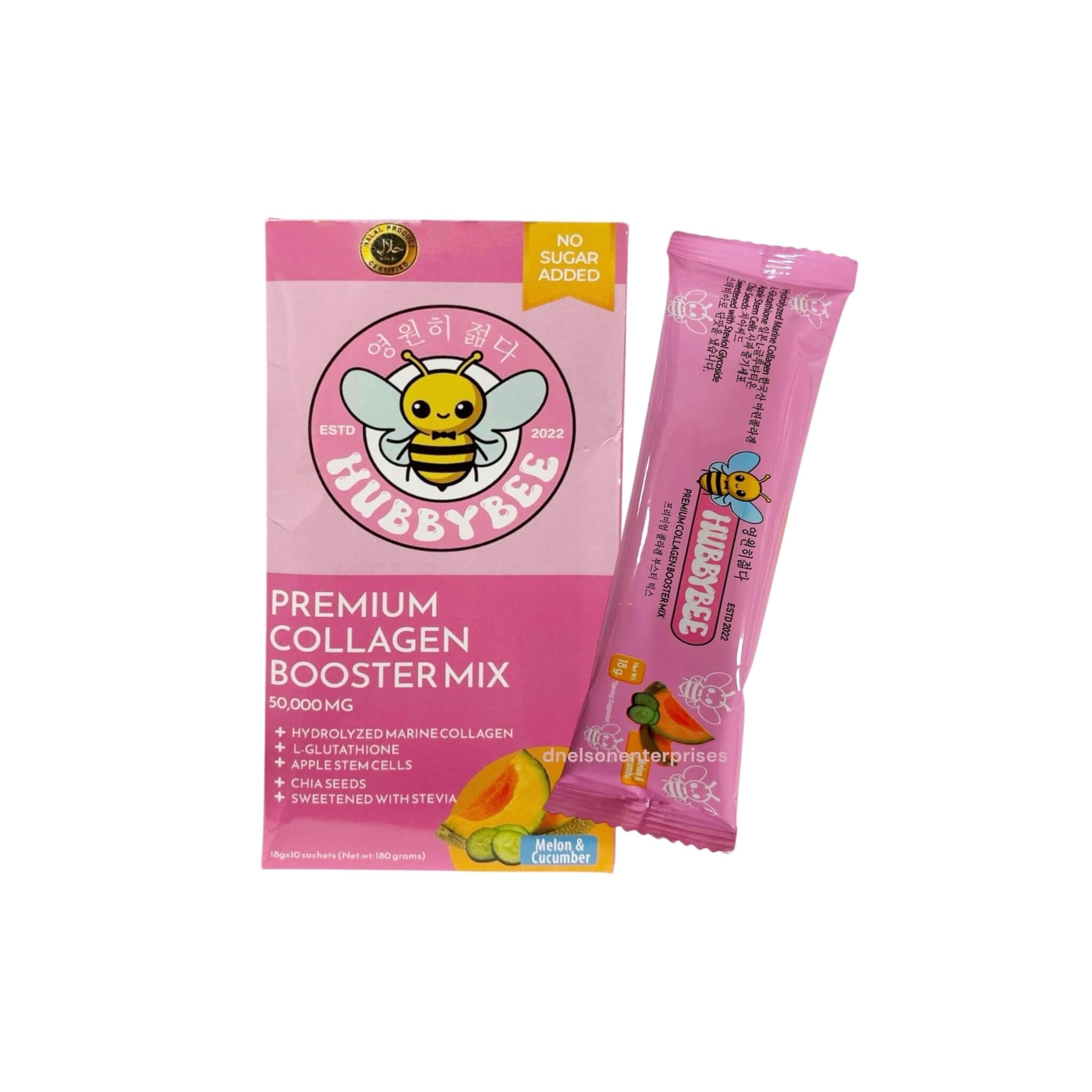 Tala Glow Hubby Bee premium collagen booster pack front supports skin vitality.