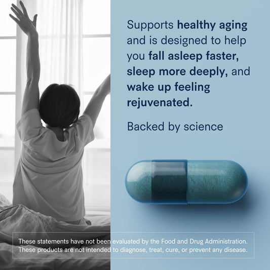 Tally Health Restore bottle closeup highlights vegan non-GMO formula for restful nights