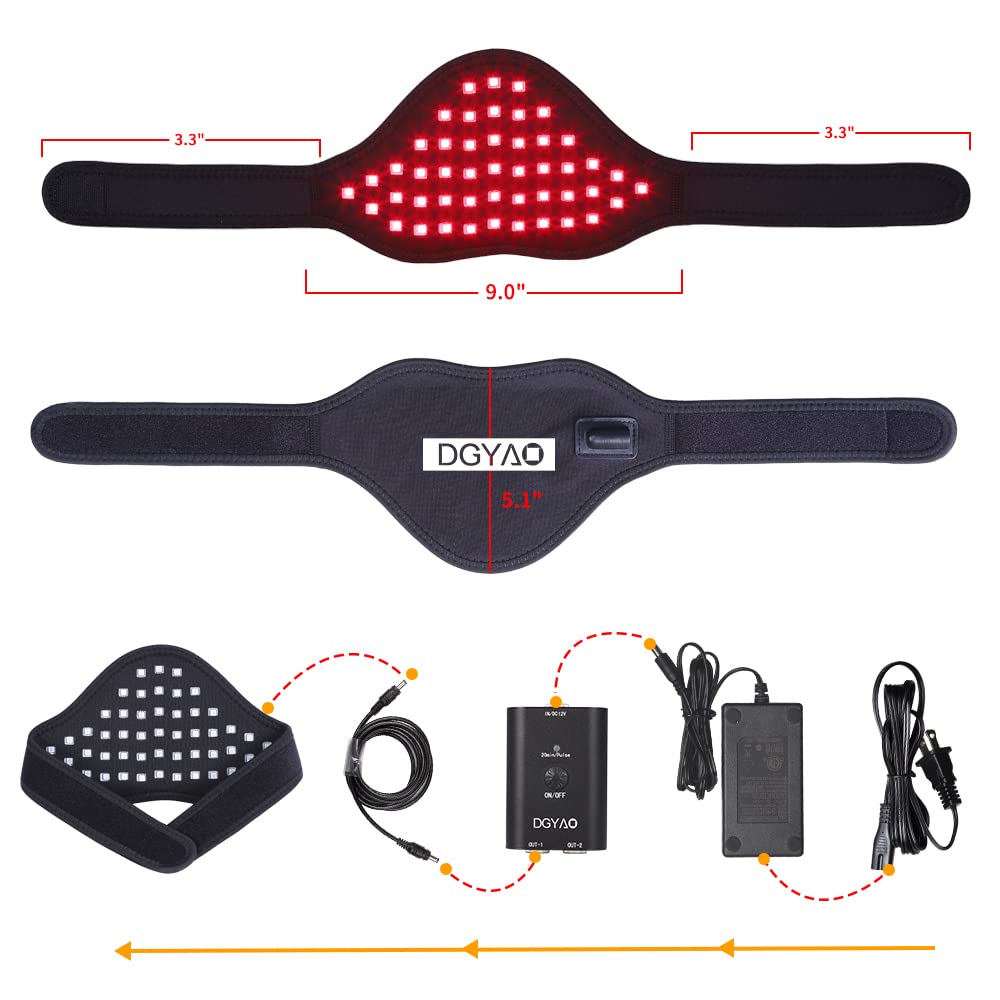 Talsafe neck wrap with SMD design showing integrated three-light source for efficient therapy.