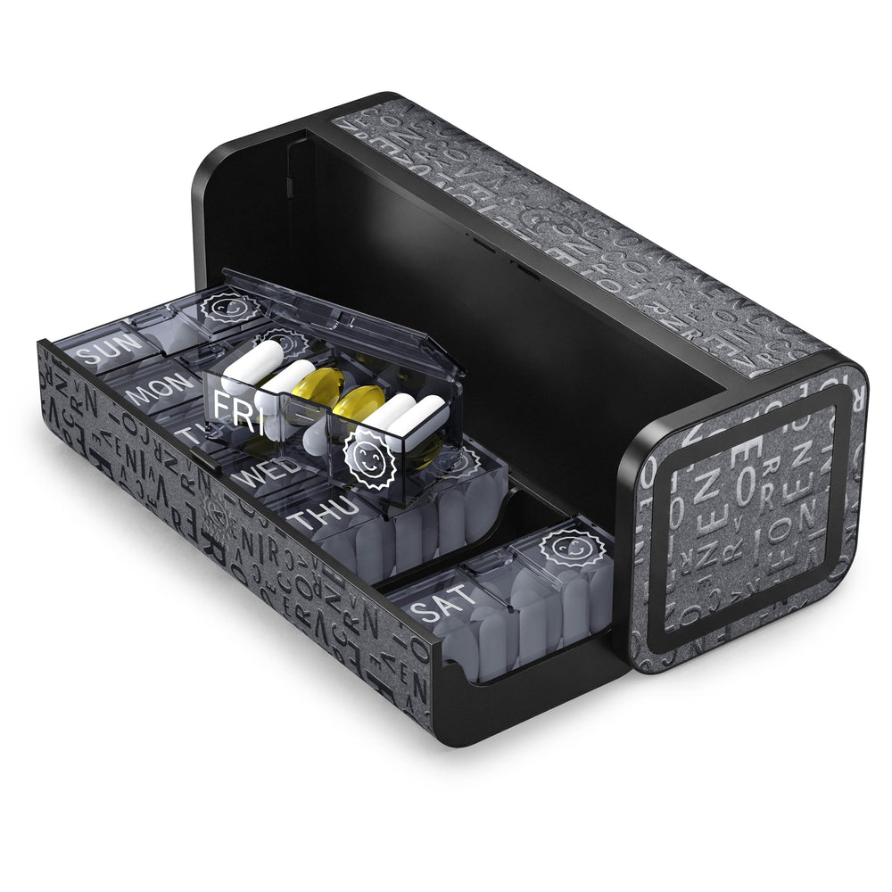 TALVOLC M Aesthetic Pill Organizer 7-day AM PM shell holds a week of meds securely on the go