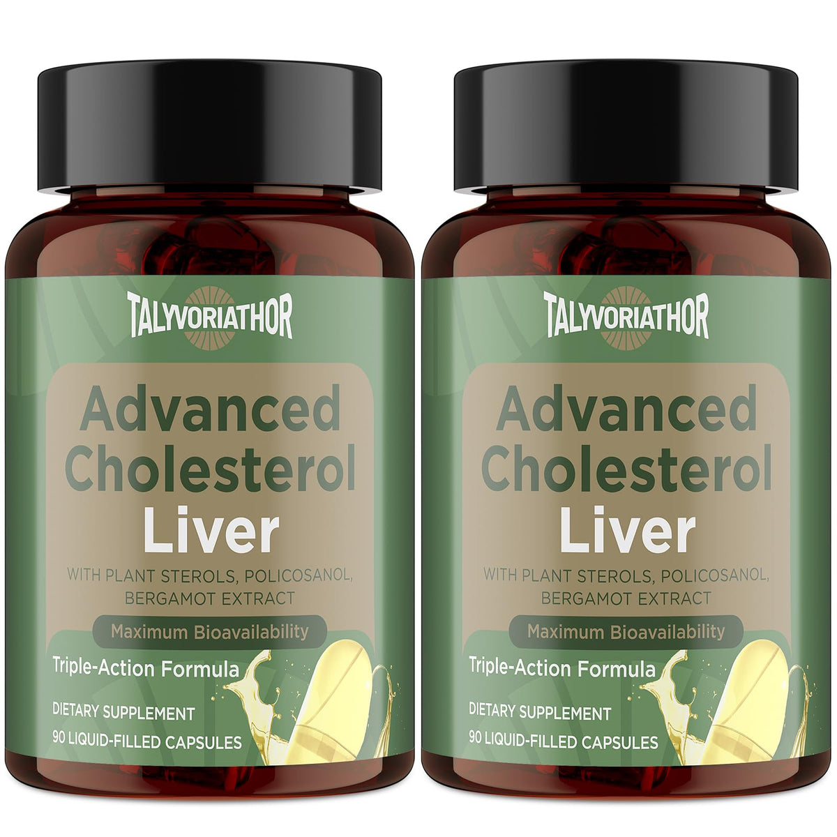 Talyvoriathor bottle with the advanced cholesterol formula for better absorption.