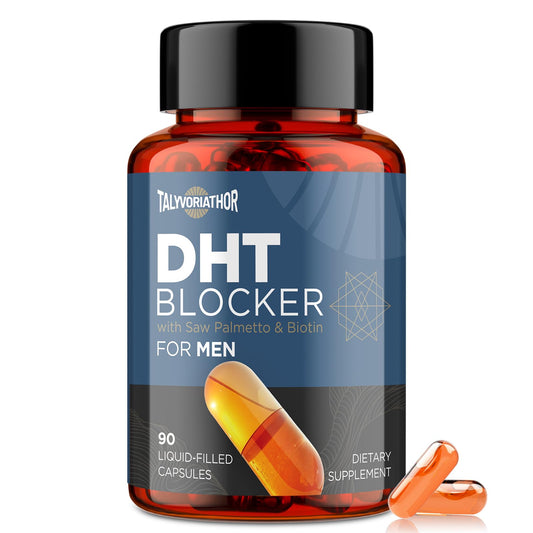 Talyvoriathor dht blocker bottle for daily hair support.