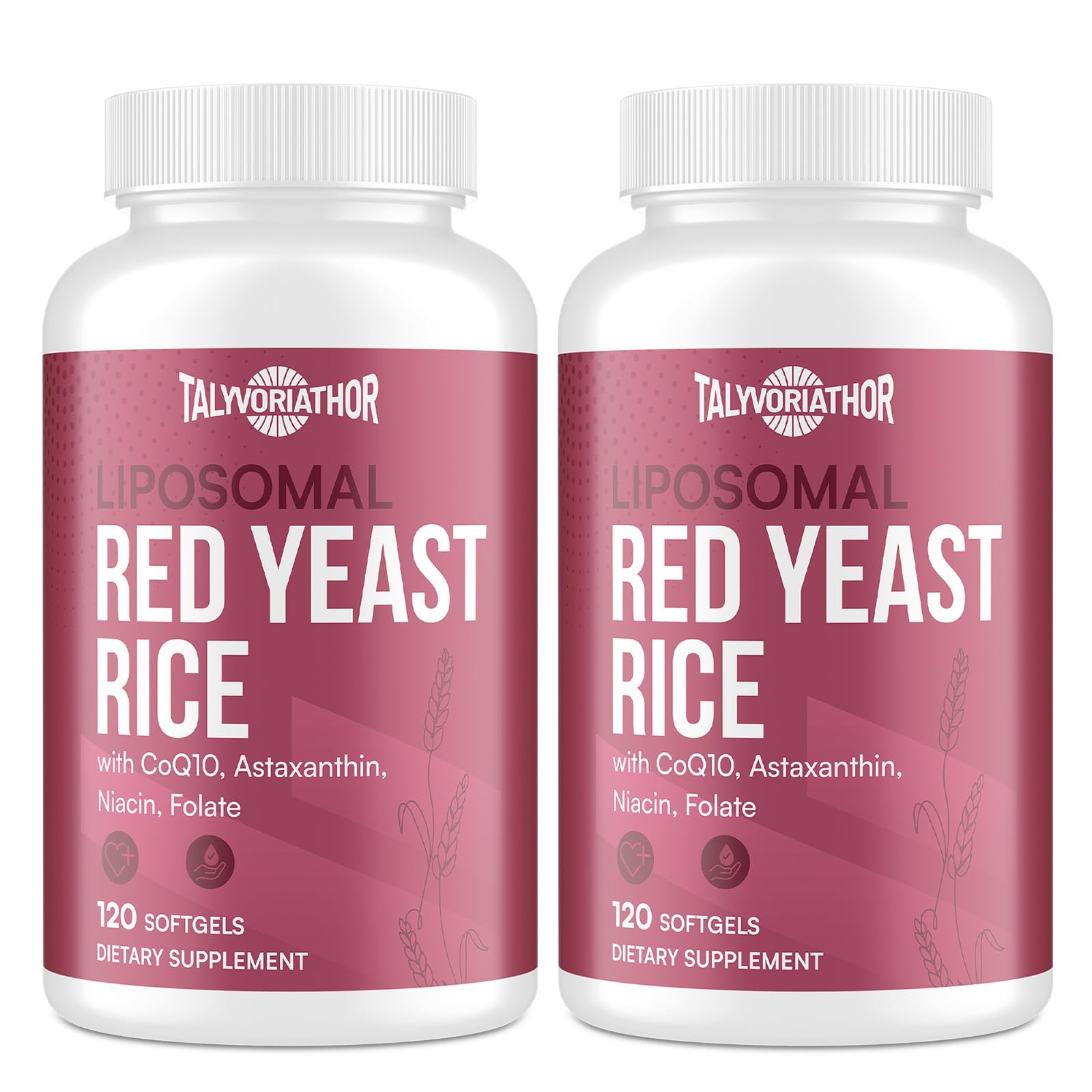 Talyvoriathor liposomal red yeast rice bottle highlighting advanced delivery for absorption