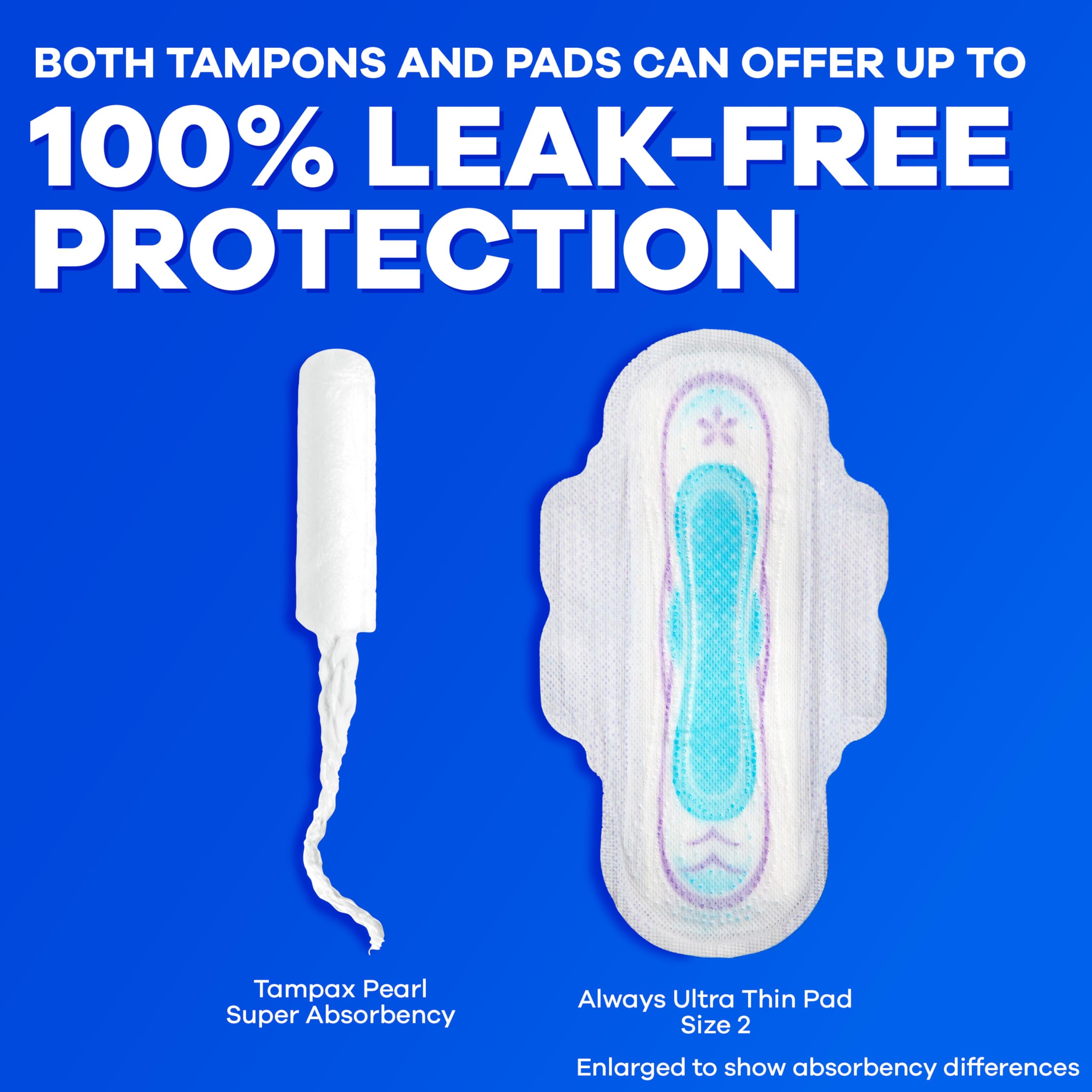 Tampax Pearl smooth removal layer eases removal on light days.