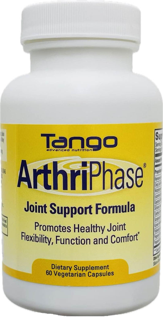 Tango ArthriPhase bottle front view for daily joint support.