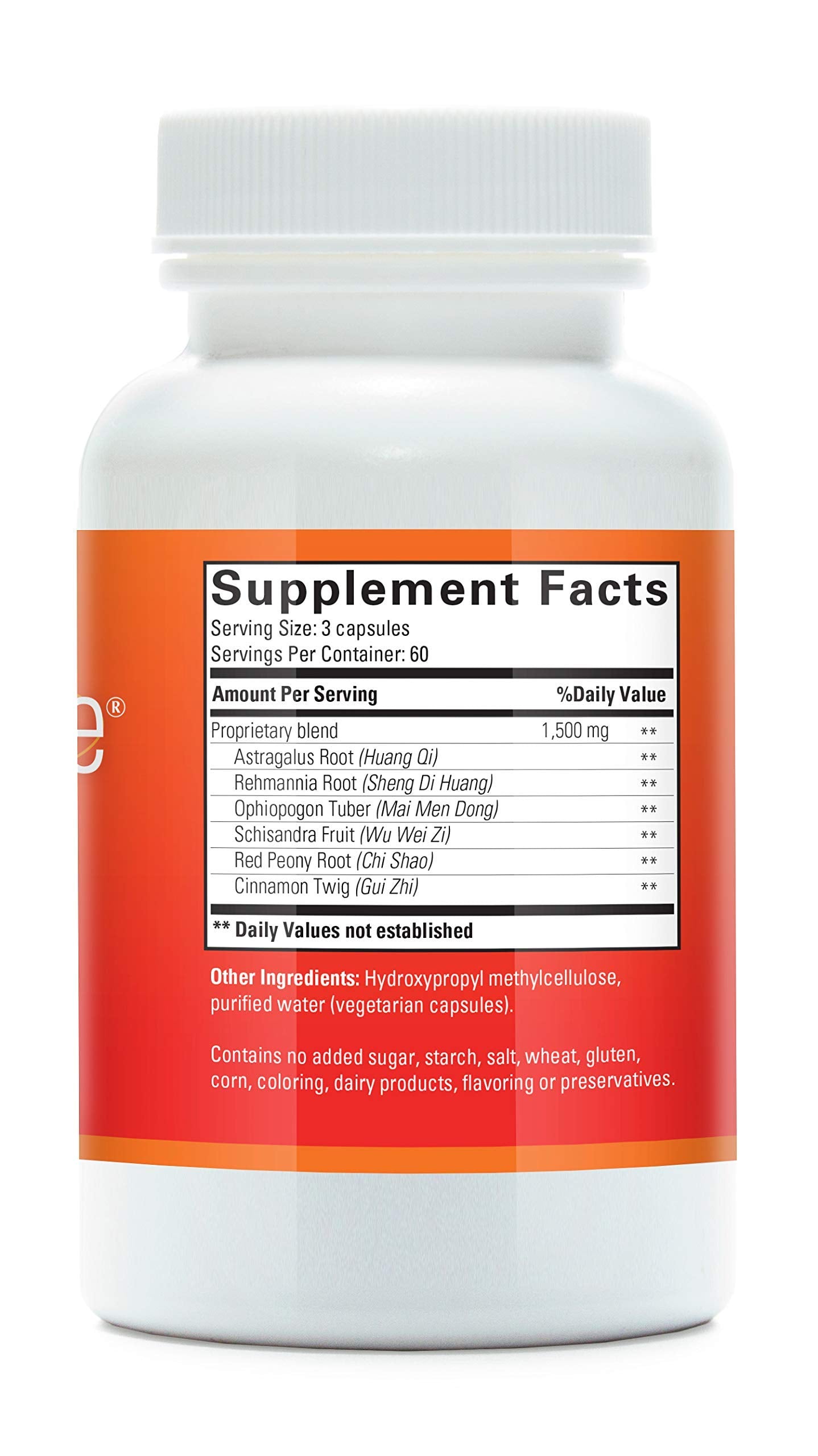 Tango CardioPhase ingredient list close-up highlighting herbal blend.