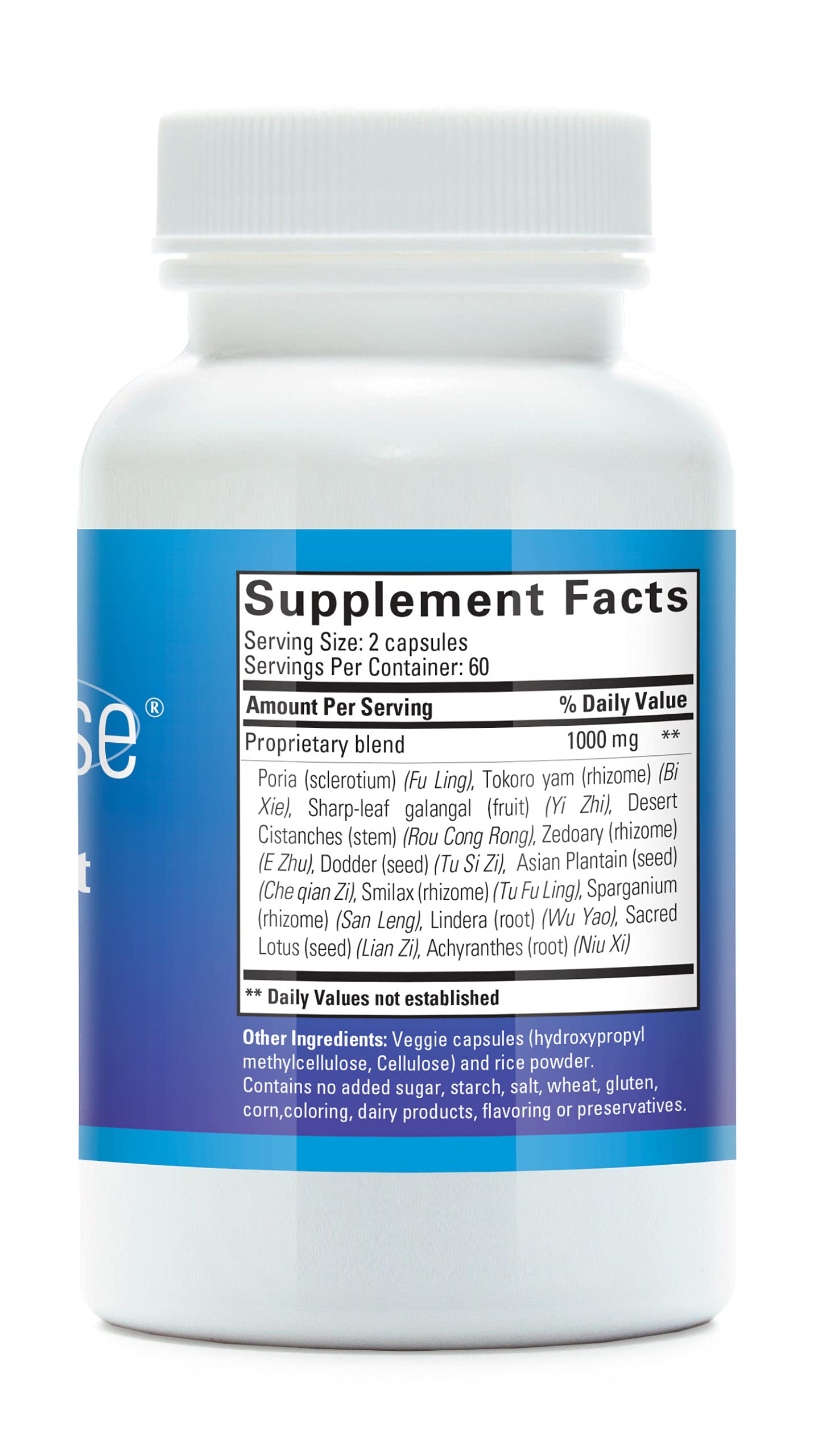 Tango ProstaPhase capsules close-up; natural herbal blend for urinary wellness.
