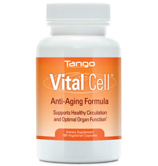 TANGO Vital Cell bottle front showing circulation support concept.