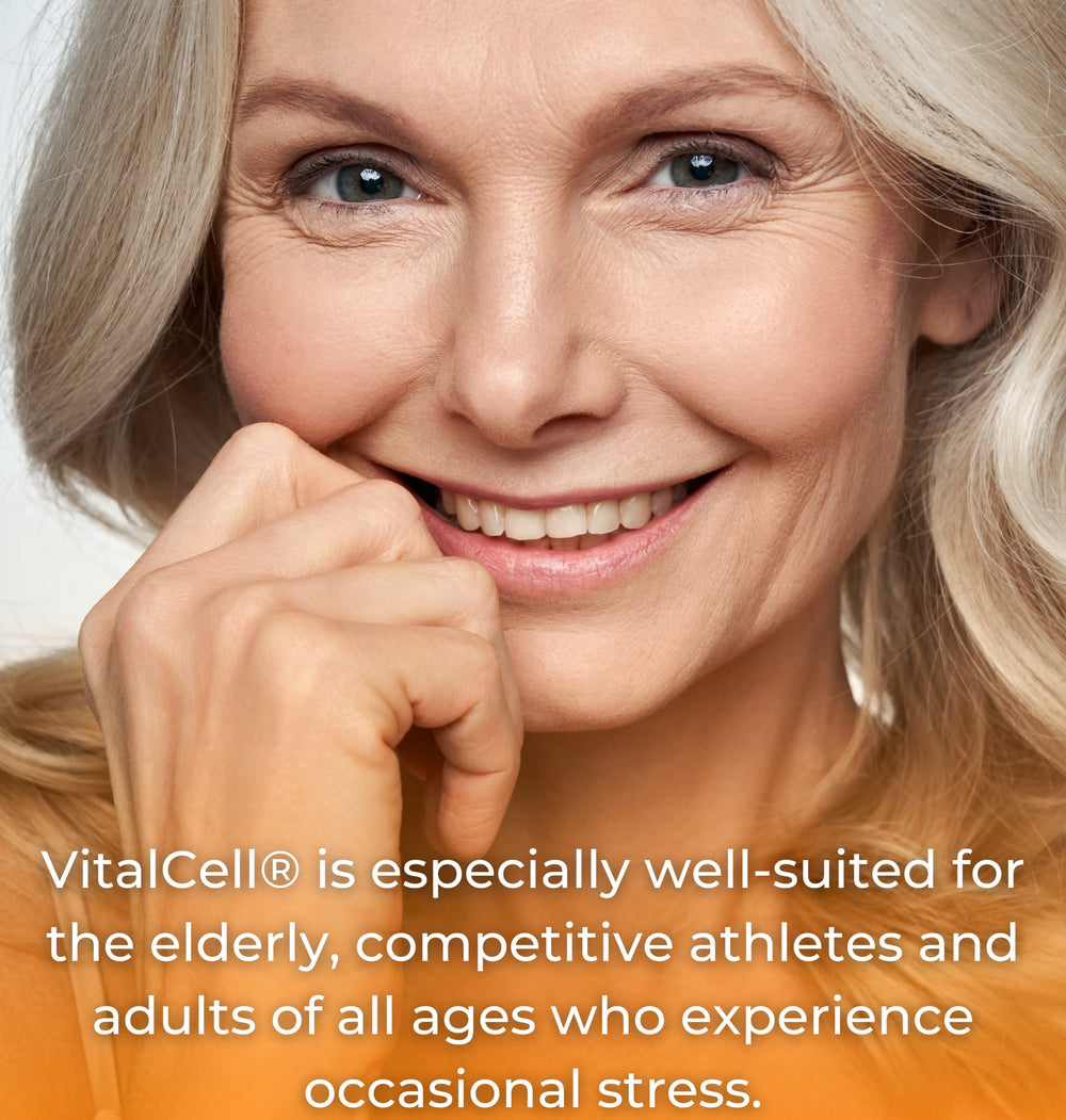 Tango Vital Cell bottle pouring suggesting quick daily intake.