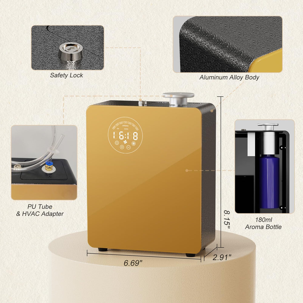 Tanoxi gold-finish close-up emphasizing premium metal build and durable design.