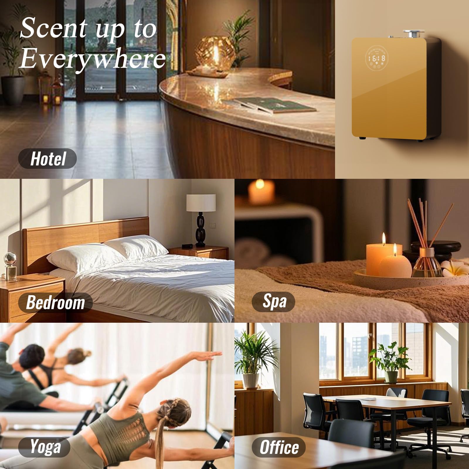 Tanoxi diffuser in a modern living room providing ambient scent without mess.