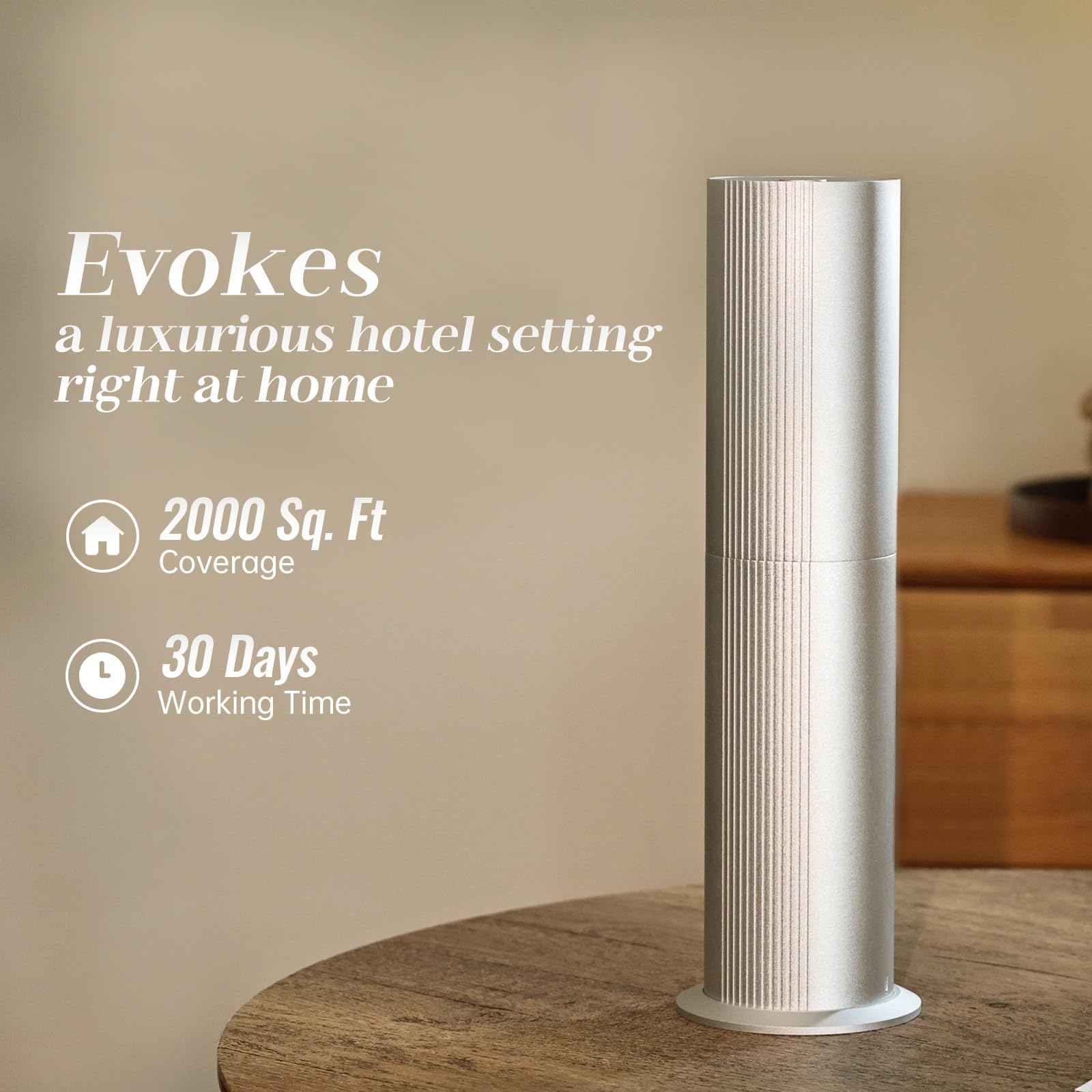 TANOXI diffuser remote control in hand for versatile operation.