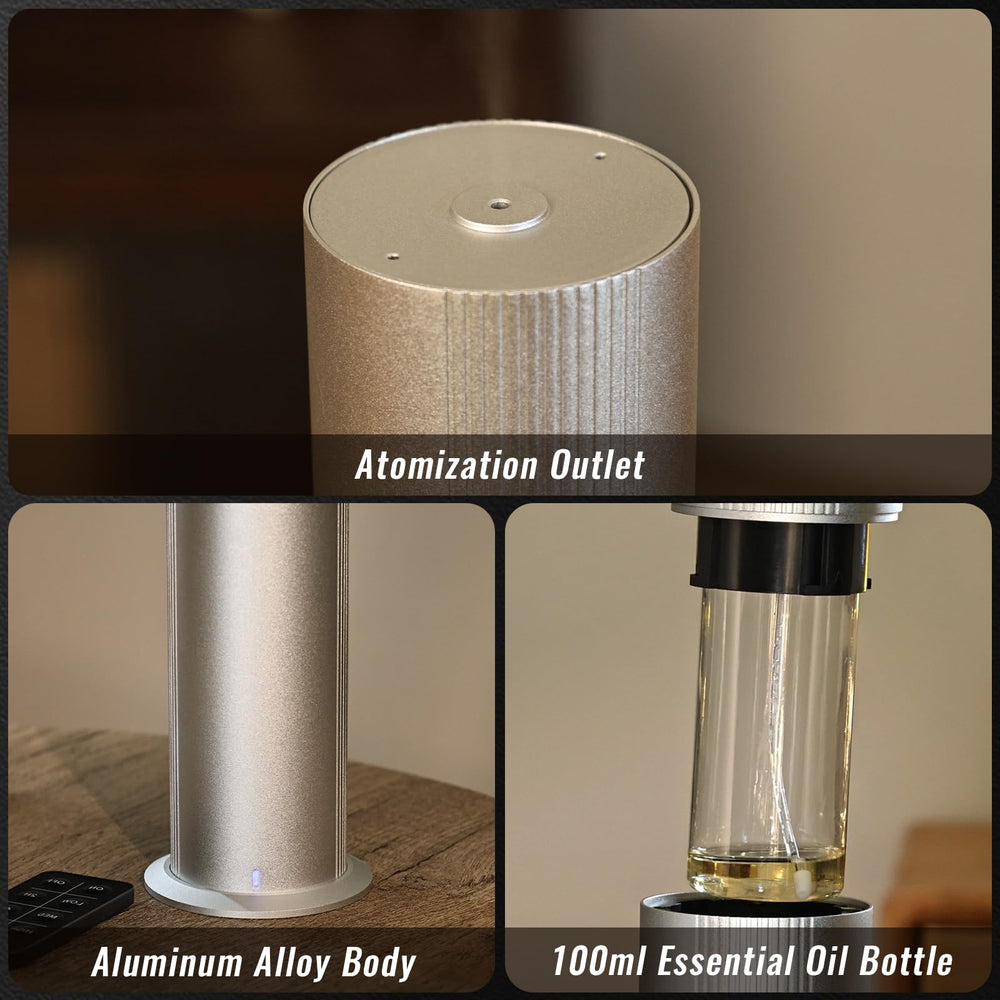 TANOXI aluminum diffuser with sleek silver finish in modern decor.