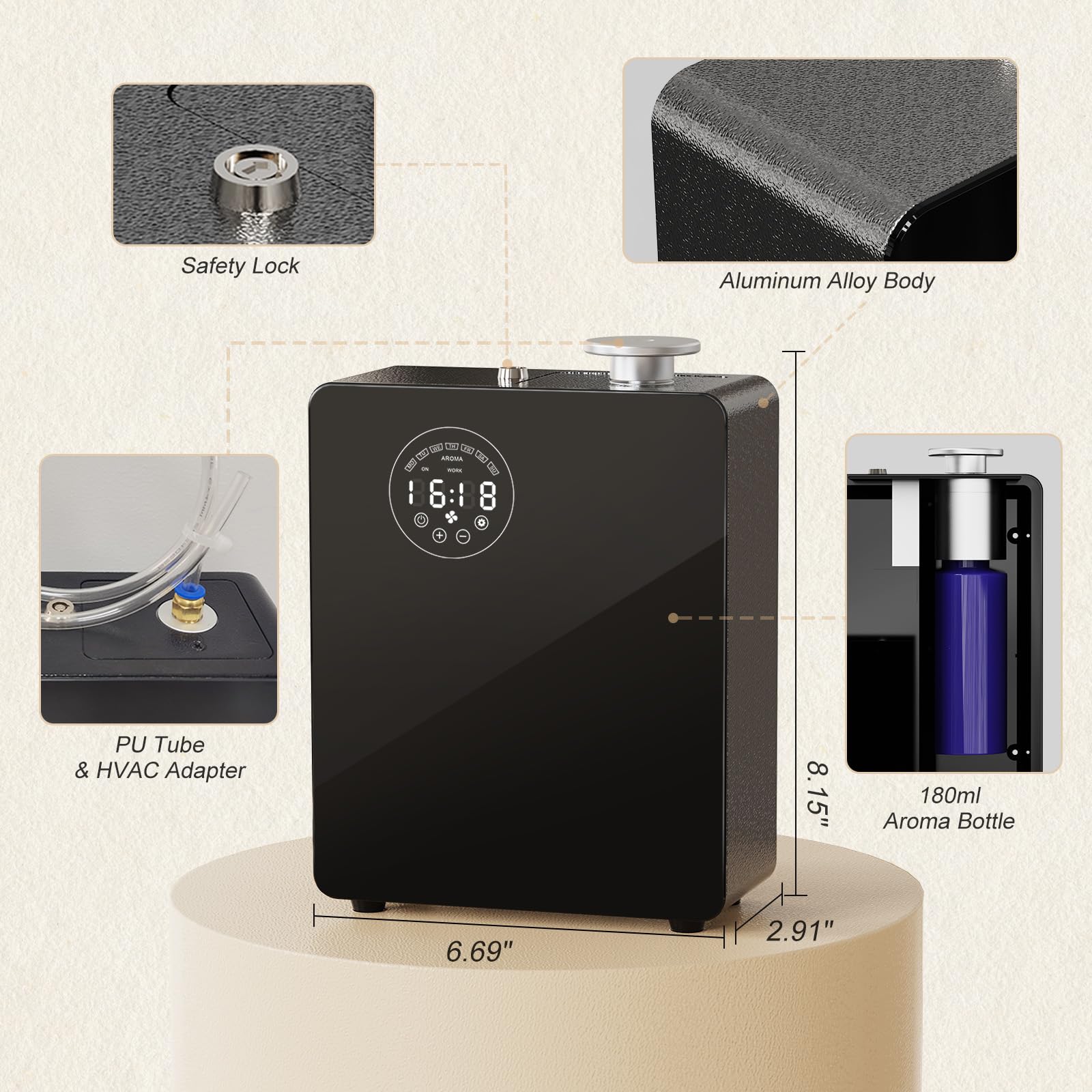 TANOXI diffuser covers up to 3000 sq ft for large rooms.