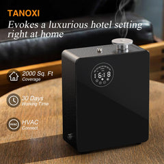 TANOXI wall-mount setup shown for versatile placement and discreet operation.