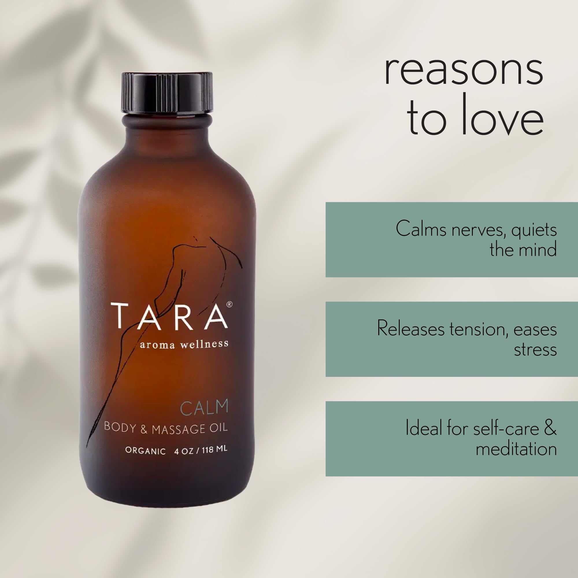 TARA Spa Therapy Calm massage-hands applying oil during a soothing session.