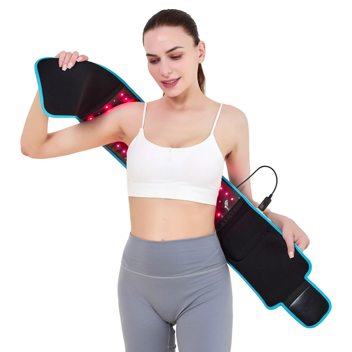 Tashi Red Light Therapy Belt front view for at-home body contour and relief.