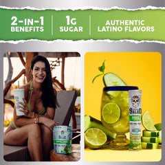 Taste Salud agua-fresca-mezcla, bebida refrescante para comenzar el día.