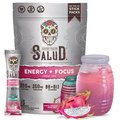 Taste Salud dragon fruit powder pack ready to mix for a refreshing energy boost