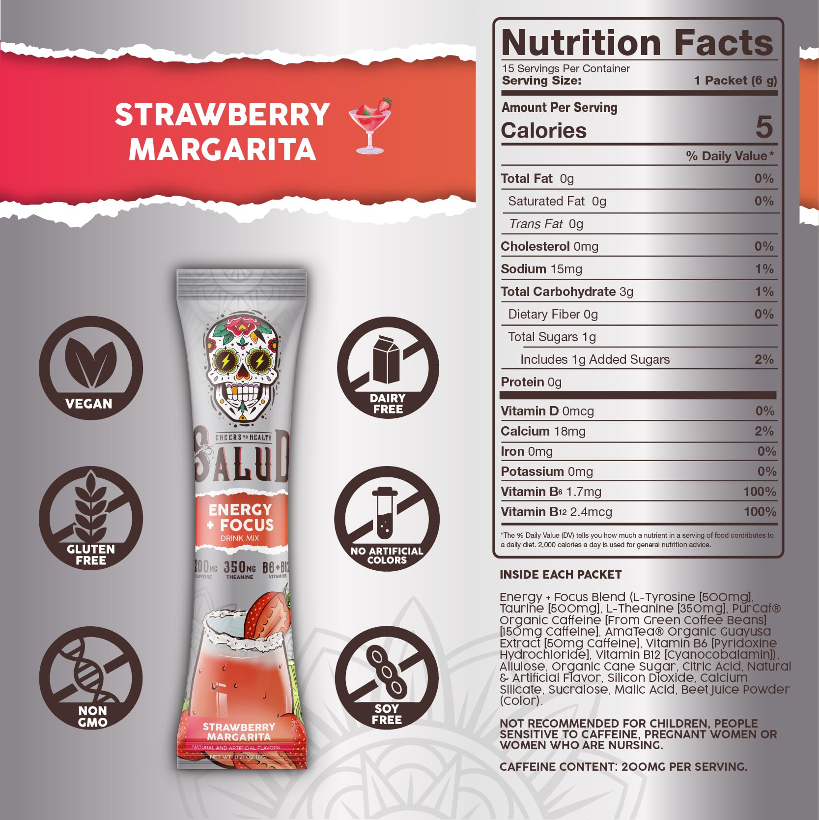 Taste Salud organic caffeine blend from PurCaf and AmaTea for balanced energy.