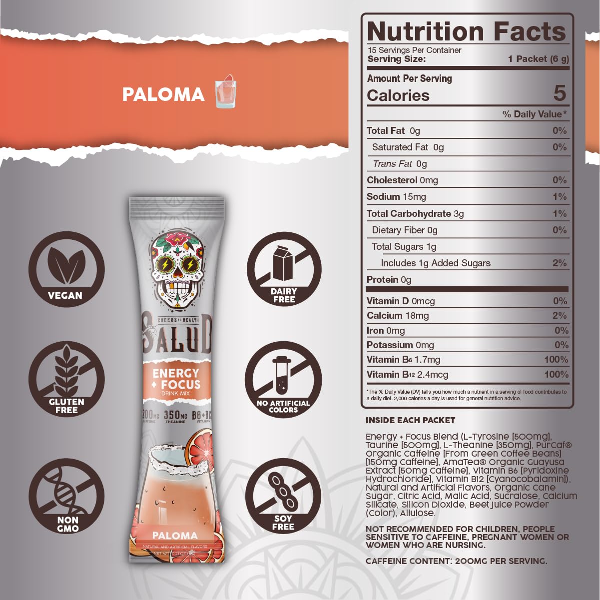 Taste Salud Paloma dissolving in water to create refreshing Agua Fresca