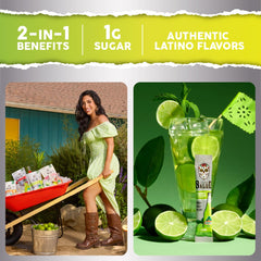 Taste Salud x Jarritos 2-in-1 energy powder in lime boosts energy and focus.